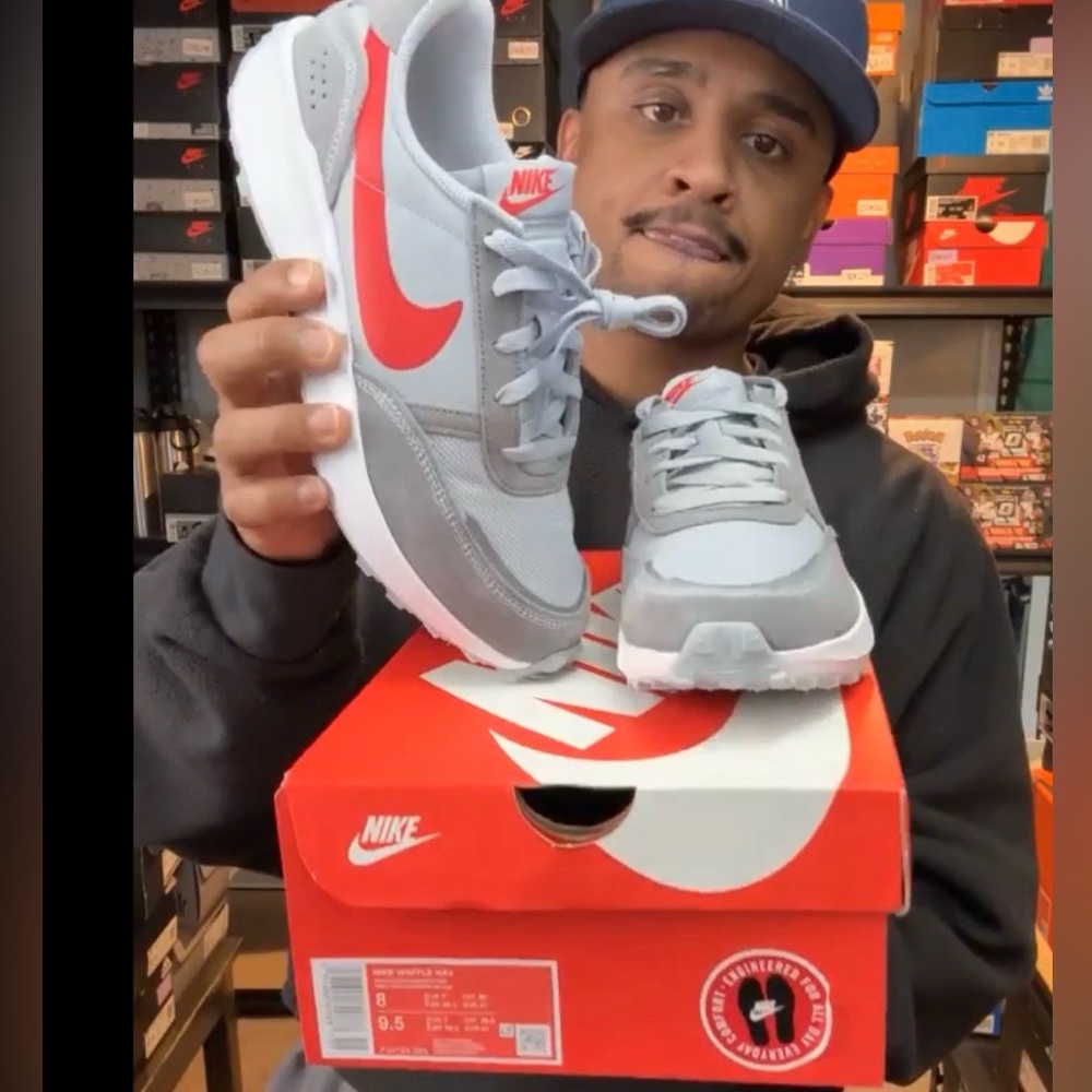 Nike Red and Gray Waffle